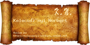 Kelecsényi Norbert névjegykártya