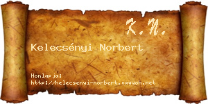 Kelecsényi Norbert névjegykártya
