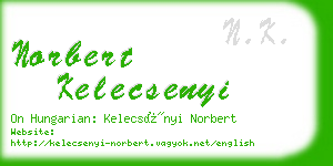 norbert kelecsenyi business card